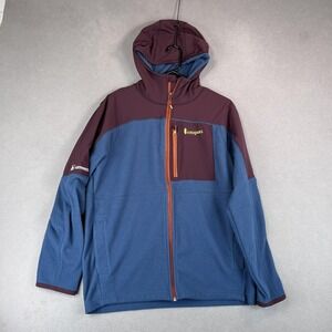 Cotopaxi Men's Blue & Burgundy Hooded Fleece Jacket